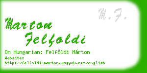 marton felfoldi business card